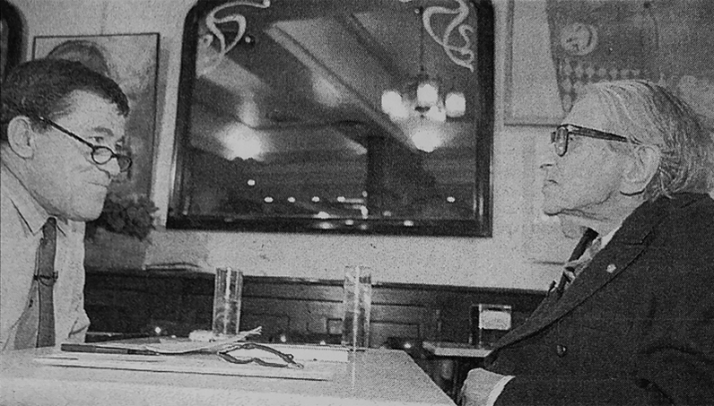 Drago con Torrente Ballester en Cafe Novelty
